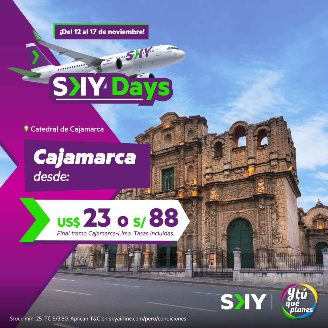 Cyber SKY Perú 2023 Vuelos y Pasajes en Avión SKY Airline